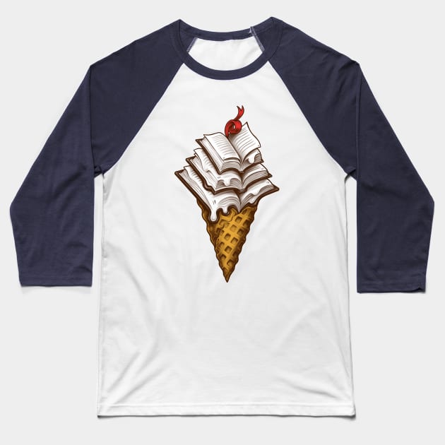 Ice Cream Books Baseball T-Shirt by c0y0te7